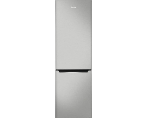 Réfrigérateur-congélateur Amica aspect inox, pose libre avec deux portes.