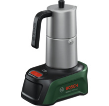 Bosch Akkumulator-Espressokocher EasyMoka 18 Volt-2 Inox aus Edelstahl mit Basisstation und Griff.