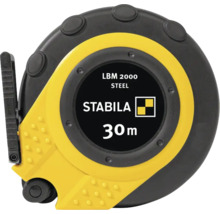 Mètre ruban Stabila LBM 2000 Steel, 30 mètres, ruban en acier avec boîtier en plastique.