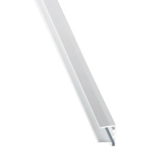 Rail de rideau blanc en aluminium pour fixation murale ou au plafond.
