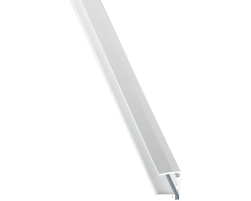 Rail de rideau blanc en aluminium pour fixation murale ou au plafond.