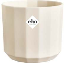 Pot de fleurs elho avec surface facettée en plastique.