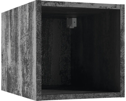 Étagère murale - L x h x p 30 cm x 30 cm x 44 cm couleur façade béton noir 292-A-03011