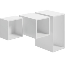 Dreiteiliges Wandregal-Set aus Würfeln in verschiedenen Größen.