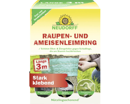 Neudorff Raupen- und Ameisenleimring zur Schädlingsbekämpfung an Bäumen, Länge drei Meter, insektizidfrei und nützlingsschonend.