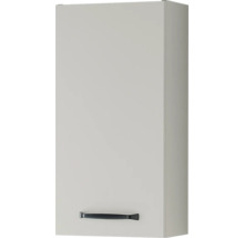 Armoire murale avec une porte et une poignée horizontale en bas.