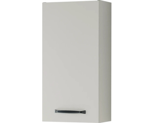 Armoire murale avec une porte et une poignée horizontale en bas.