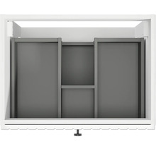 Meuble sous vasque RIETTI L x h x p 60 cm x 60 cm x 45 cm couleur façade blanc 292-D-06021