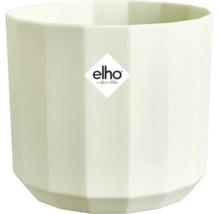 Pot de fleurs elho en plastique avec une surface facettée.