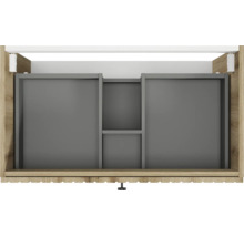 Meuble sous vasque RIETTI L x h x p 80 cm x 60 cm x 45 cm couleur façade chêne evoke 292-D-08015
