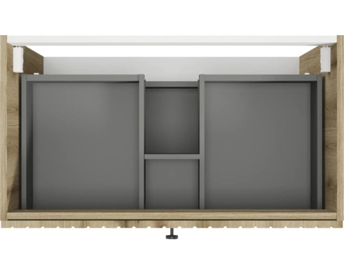 Meuble sous vasque RIETTI L x h x p 80 cm x 60 cm x 45 cm couleur façade chêne evoke 292-D-08015