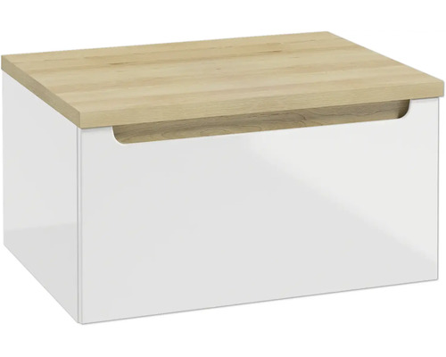Meuble sous vasque STILLA L x h x p 60 cm x 30 cm x 45 cm couleur façade blanc 292-B-06001