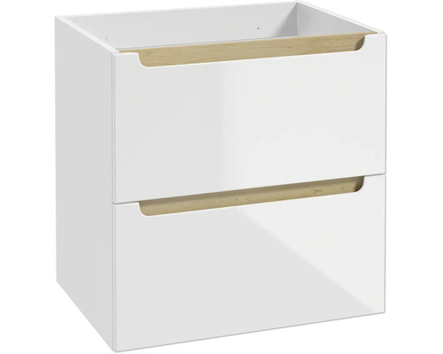 Meuble sous vasque STILLA L x h x p 60 cm x 60 cm x 45 cm couleur façade blanc 292-B-06002