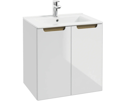 Meuble sous vasque STILLA L x h x p 60 cm x 60 cm x 45 cm couleur façade blanc 292-D-06004