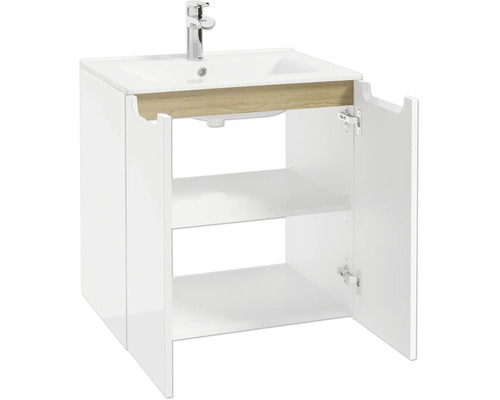 Meuble sous vasque STILLA L x h x p 60 cm x 60 cm x 45 cm couleur façade blanc 292-D-06004