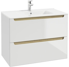 Meuble sous vasque STILLA L x h x p 80 cm x 60 cm x 45 cm couleur façade blanc 292-D-08002