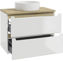 Meuble sous vasque STILLA L x h x p 80 cm x 60 cm x 45 cm couleur façade blanc 292-D-08002