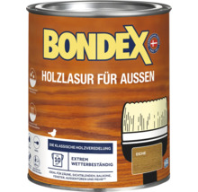 Bondex Holzlasur für außen im Farbton Eiche, extrem wetterbeständig, geeignet für Zäune, Sichtblenden und Balkone.