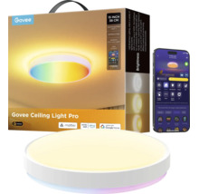 Plafonnier intelligent Govee Ceiling Light Pro, rond, avec commande par application, anneau lumineux multicolore, Matter et 38 centimètres.