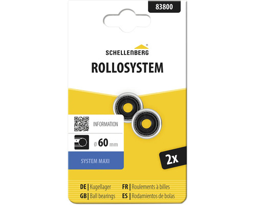 Roulements à billes Schellenberg pour système de volet roulant Maxi, 2 pièces, diamètre 40 millimètres