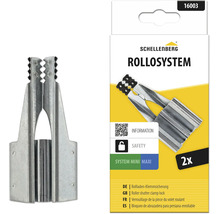 Verrouillage de pince pour volet roulant Schellenberg en métal pour systèmes Mini et Maxi, lot de 2 pièces.