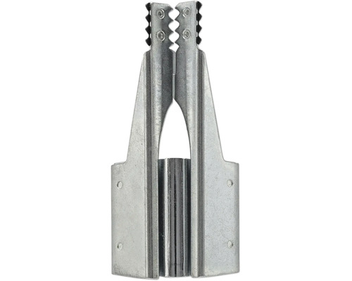 Tendeur de fil métallique avec mâchoires dentées et pièce centrale cylindrique.