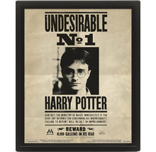 Poster encadré Harry Potter Undesirable Numéro 1 au style vintage avec cadre noir.