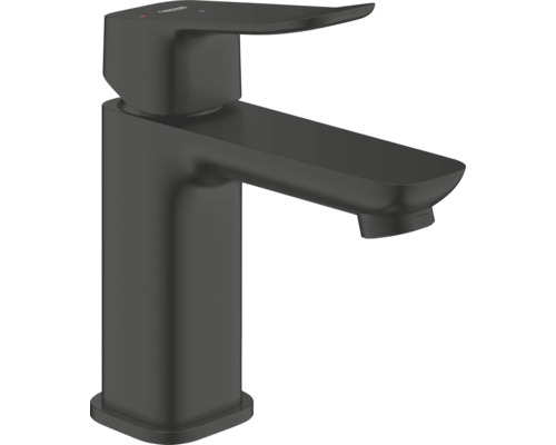 Mitigeur monocommande de lavabo Grohe en noir mat pour la salle de bains.