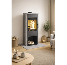 Poêle à bois Haas & Sohn Vitorre Serpentino, modèle Serpentino en acier gris, 7 kW