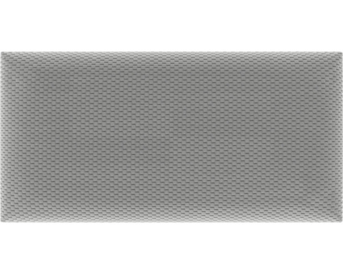 Graues rechteckiges Wandpaneel mit einer strukturierten Oberfläche in Form eines kleinen quadratischen Rasters.