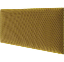 Gepolstertes Wandpaneel mit strukturierter Waffel-Optik.