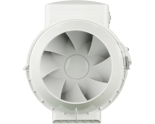 Ventilateur de conduit en plastique pour la ventilation dans un boîtier rond avec pales intégrées