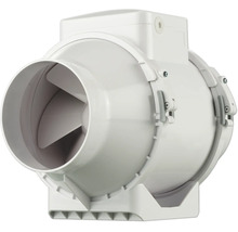 Rohrventilator aus Kunststoff für die Be- und Entlüftung von runden Lüftungsrohren.