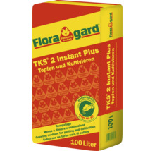 Support de culture Floragard TKS 2 Instant Plus pour le rempotage et la culture, sac de 100 litres.