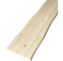 Planche en bois résineux massif avec veinure apparente et nœuds naturels