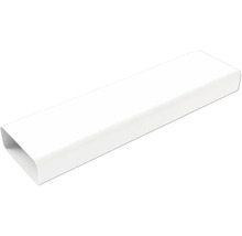 Gaine plate blanche en plastique pour systèmes de ventilation.