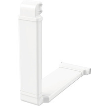 Coude vertical à 90 degrés pour conduit plat en plastique blanc pour systèmes de ventilation.