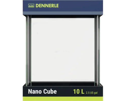 Dennerle Nano Cube Aquarium aus Glas mat 10 Liter Fassungsverméigen.