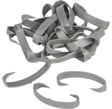 Clips de fixation en plastique pour bandes de protection visuelle ou plantes.
