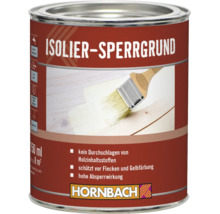 Primaire d isolation Hornbach 750 millilitres pour surfaces en bois, empêche la remontée des composants du bois.