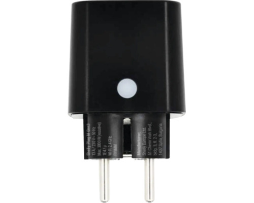 Prise intelligente Shelly Plug M Gen3, prise connectée Wi-Fi, puissance jusqu'à 3000 Watts, noir.