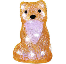 Figurine décorative LED en forme de renard en acrylique avec éclairage.