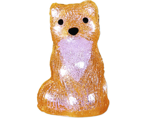 Figurine décorative LED en forme de renard en acrylique avec éclairage.