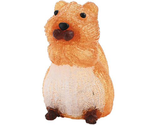 Figurine décorative LED écureuil en acrylique, décoration de Noël pour l'intérieur et l'extérieur.