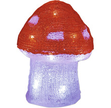Lampe décorative LED champignon en acrylique texturé pour intérieur et extérieur