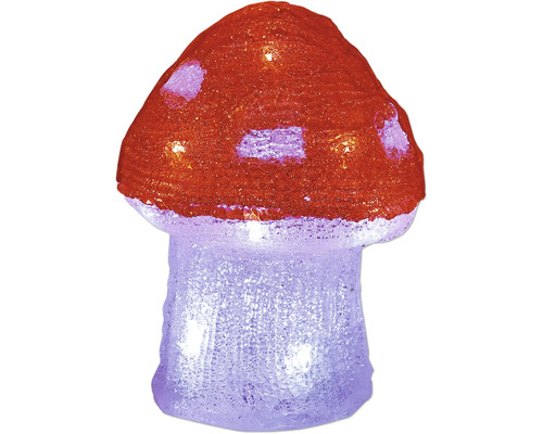 Lampe décorative LED champignon en acrylique texturé pour intérieur et extérieur