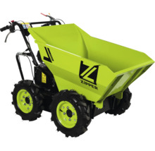 Mini dumper Zipper ZI-RD300 avec quatre roues motrices et grande benne basculante pour le transport de matériaux en vrac.