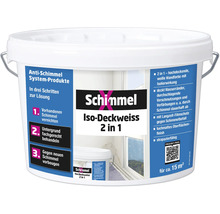 Peinture murale Schimmel Iso-Deckweiss 2 en 1, hautement couvrante, avec effet isolant, pour environ 15 mètres carrés.