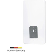 Chauffe-eau instantané électronique SaniSelf avec réglages de température, fabriqué en Allemagne.