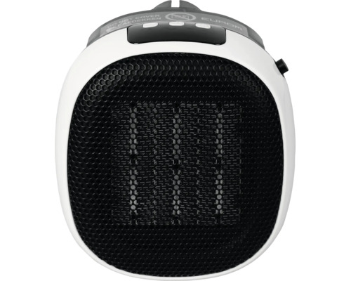 Keramik-Heizlüfter Eurom mit schwarzem Wabengitter und Bedienelementen an der Oberseite.